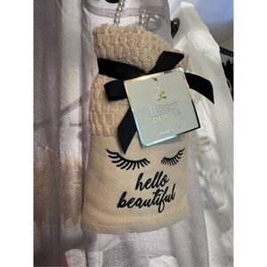 Novelty deborah connelly eyelash/eyes hand towels set- bath decor spa beauty